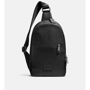 Coach Campus Pack In Pebble Leather Black EUC